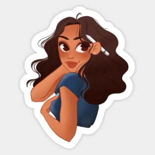 Digital Artist Girl Sticker